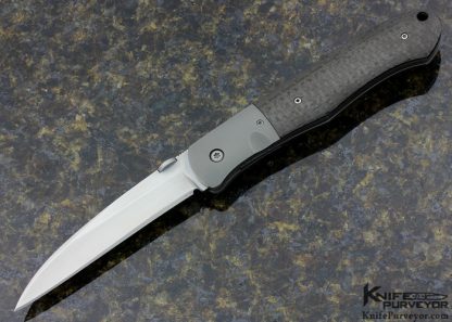 John W. Smith Custom Knife Carbon Fiber & Titanium Wharncliffe Linerlock