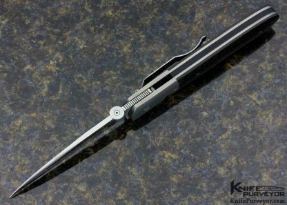 John W. Smith Custom Knife Carbon Fiber & Titanium Wharncliffe Linerlock - Image 4