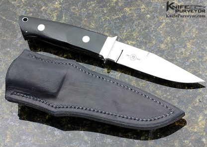 John Young Custom Knife 10th Anniversary Black Micarta Chute Knife - Image 3