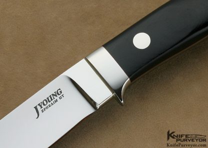 John Young Custom Knife Black G-10 Bob Loveless "Drop Point Hunter" - Image 2