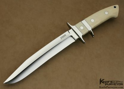 John Young Custom Knife Fossilized Walrus Ivory Big Bear Subhilt Fighter