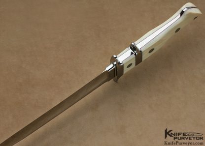 John Young Custom Knife Fossilized Walrus Ivory Big Bear Subhilt Fighter - Image 5