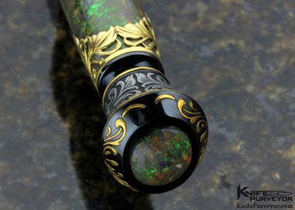 Buster Warenski Custom Knife Opal Letter Opener Engraved by Julie Warenski - Image 9