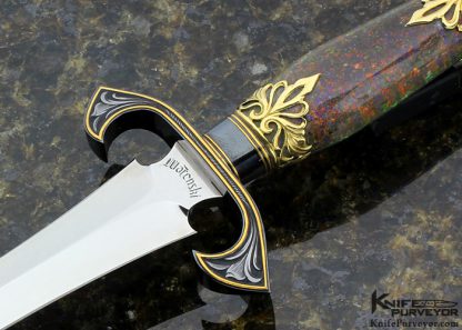 Buster Warenski Custom Knife Opal Letter Opener Engraved by Julie Warenski - Image 2