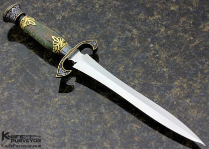 Buster Warenski Custom Knife Opal Letter Opener Engraved by Julie Warenski - Image 3