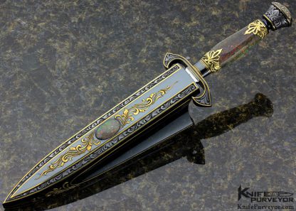 Buster Warenski Custom Knife Opal Letter Opener Engraved by Julie Warenski - Image 6