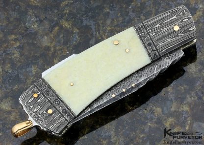 Kaj Embretsen Custom Knife Sole Authorship Multibar Damascus Lockback - Image 3