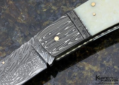 Kaj Embretsen Custom Knife Sole Authorship Multibar Damascus Lockback - Image 2