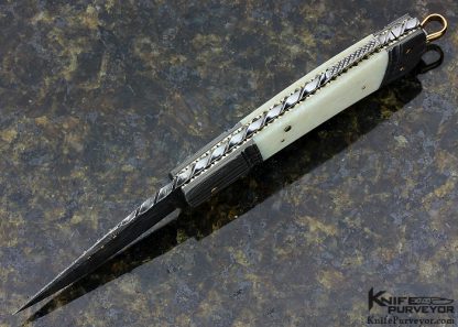 Kaj Embretsen Custom Knife Sole Authorship Multibar Damascus Lockback - Image 4