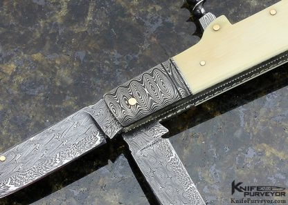 Kaj Embretsen Custom Knife Sole Authorship Damascus & Mammoth Sommelier Knife - Image 2