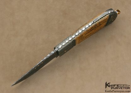 Kaj Embretsen Bark Mammoth Ivory & Sole Authorship Damascus Lockback - Image 4