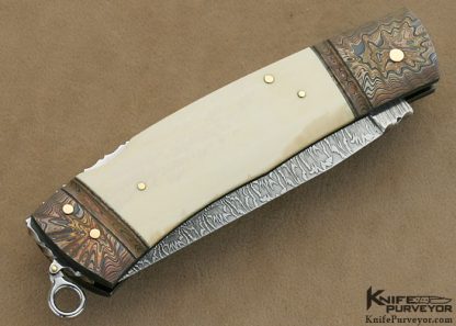 Kaj Embretsen Custom Knife Sole Authorship Damascus Lockback - Image 4