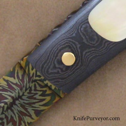 Kaj Embretsen Custom Knife Goldlip Pearl Interframe Lockback - Image 2