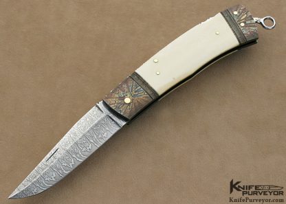 Kaj Embretsen Custom Knife Sole Authorship Damascus Lockback