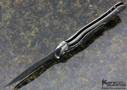 Ken Onion Custom Knife "Cobra" Engraved by C.J. Cai Stud Lock - Image 5