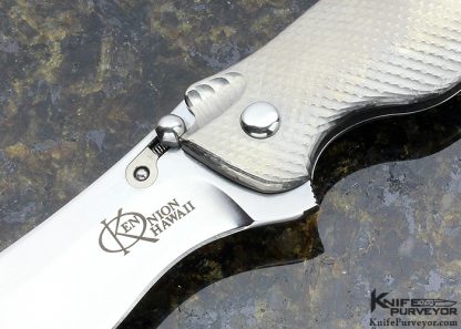 Ken Onion Custom Knife "Cobra" Engraved by C.J. Cai Stud Lock - Image 2