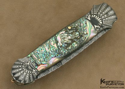 Ken Steigerwalt Custom Knife Abalone & Devin Thomas Damascus Automatic - Image 3