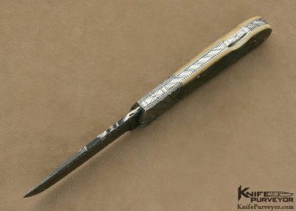 Ken Steigerwalt Custom Knife Damascus Lockback - Image 5