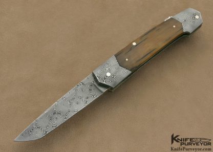 Ken Steigerwalt Custom Knife Damascus  Lockback