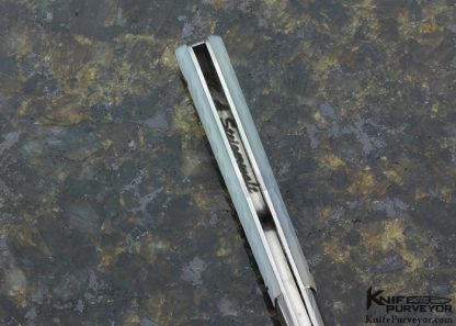 Ken Steigerwalt Custom Knife Damascus & Fluted Mother of Pearl Shell Slipjoint - Image 6