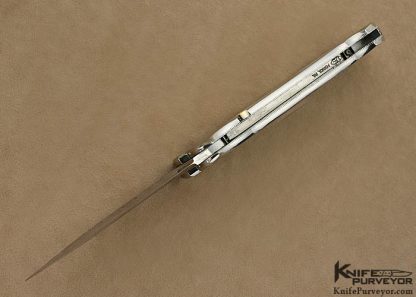 Ken Steigerwalt Custom Knife Multiple Pearl Inlaid Tab Release - Image 7