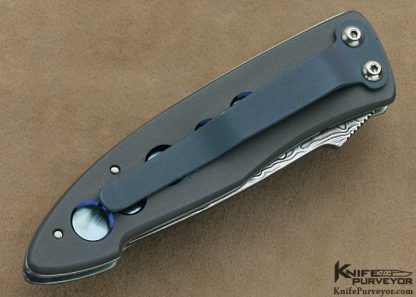 Kevin Hoffman Custom Knife Damasteel, Titanium And Anodized Titanium Linerlock - Image 3