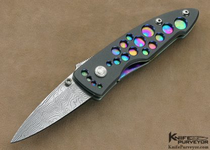 Kevin Hoffman Custom Knife Damasteel, Titanium And Anodized Titanium Linerlock