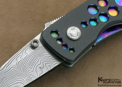 Kevin Hoffman Custom Knife Damasteel, Titanium And Anodized Titanium Linerlock - Image 2