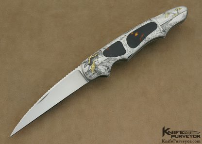 Joe Kious Custom Knife Brian Hochstrat Engraved Double Interframe Lockback