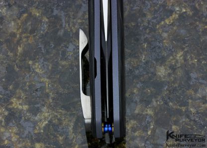 Kirby Lambert Custom Knife XHP, Mokuti & Marbled Carbon Fiber "Snap" Flipper - Image 6