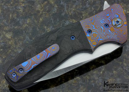 Kirby Lambert Custom Knife XHP, Mokuti & Marbled Carbon Fiber "Snap" Flipper - Image 3