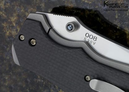 Kirby Lambert Custom Knife Carbon Fiber Frame Lock Fireball Frame Lock - Image 4