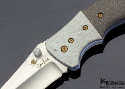 Kirby Lambert Custom Knife Lightning Strike Carbon Fiber "Hooligan" Linerlock - Image 2