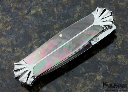 Koji Hara Custom Knife Black Lip Pearl Linerlock - Image 5