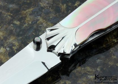 Koji Hara Custom Knife Black Lip Pearl Linerlock - Image 3