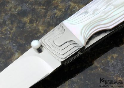 Koji Hara Custom Knife Mother of Pearl Airstep Linerlock - Image 3