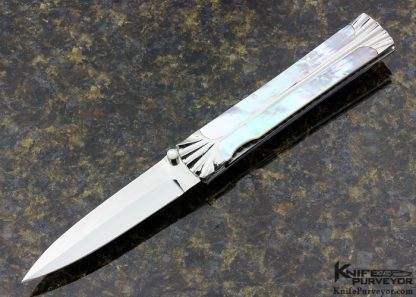 Koji Hara Custom Knife Mother of Pearl Linerlock Dagger