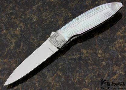 Koji Hara Custom Knife Mother of Pearl Airstep Linerlock