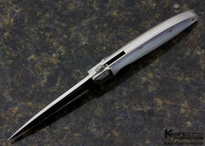 Koji Hara Custom Knife Mother of Pearl Airstep Linerlock - Image 4