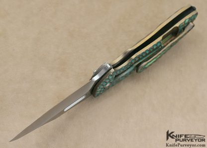 Rick Lala Korth Custom Knife #059 Carved Titanium "Sentry" Flipper Frame Lock - Image 6