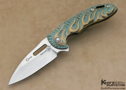 Rick Lala Korth Custom Knife #059 Carved Titanium "Sentry" Flipper Frame Lock