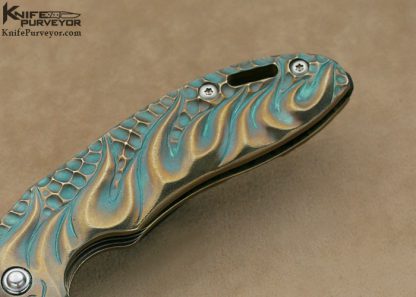 Rick Lala Korth Custom Knife #059 Carved Titanium "Sentry" Flipper Frame Lock - Image 3