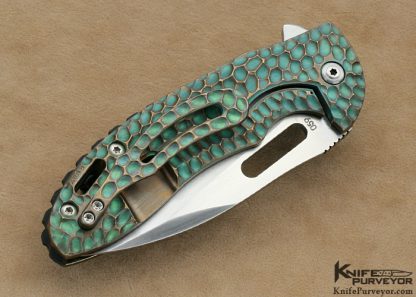 Rick Lala Korth Custom Knife #059 Carved Titanium "Sentry" Flipper Frame Lock - Image 4