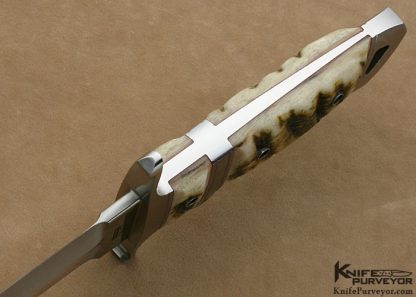 Dietmar Kressler Custom Knife Ramshorn Integral Big Bear Subhilt Fighter - Image 5