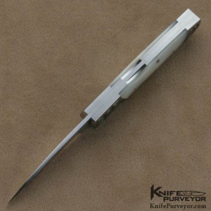 Matsumoto Kurosawa Custom Knives Simon Lytton engraved Mother of Pearl Lockback - Image 5