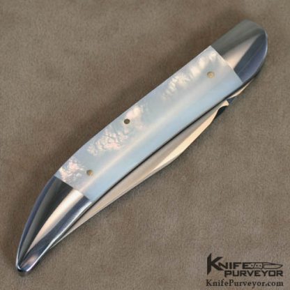 Bill Ruple Custom Knife Large Mother of Pearl Texas Toothpick - Image 3