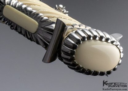 Lloyd Hale Custom Knife  Fluted Mammoth Presentation Dagger - Image 12