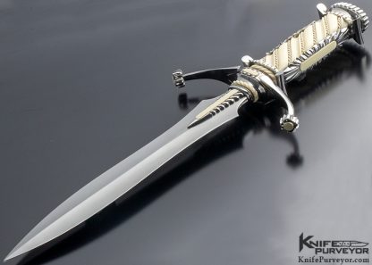 Lloyd Hale Custom Knife  Fluted Mammoth Presentation Dagger