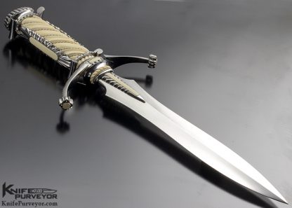 Lloyd Hale Custom Knife  Fluted Mammoth Presentation Dagger - Image 4