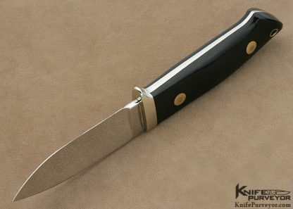 Bob Loveless Custom Knife Early Riverside #581 Black Micarta Drop Point Hunter - Image 4